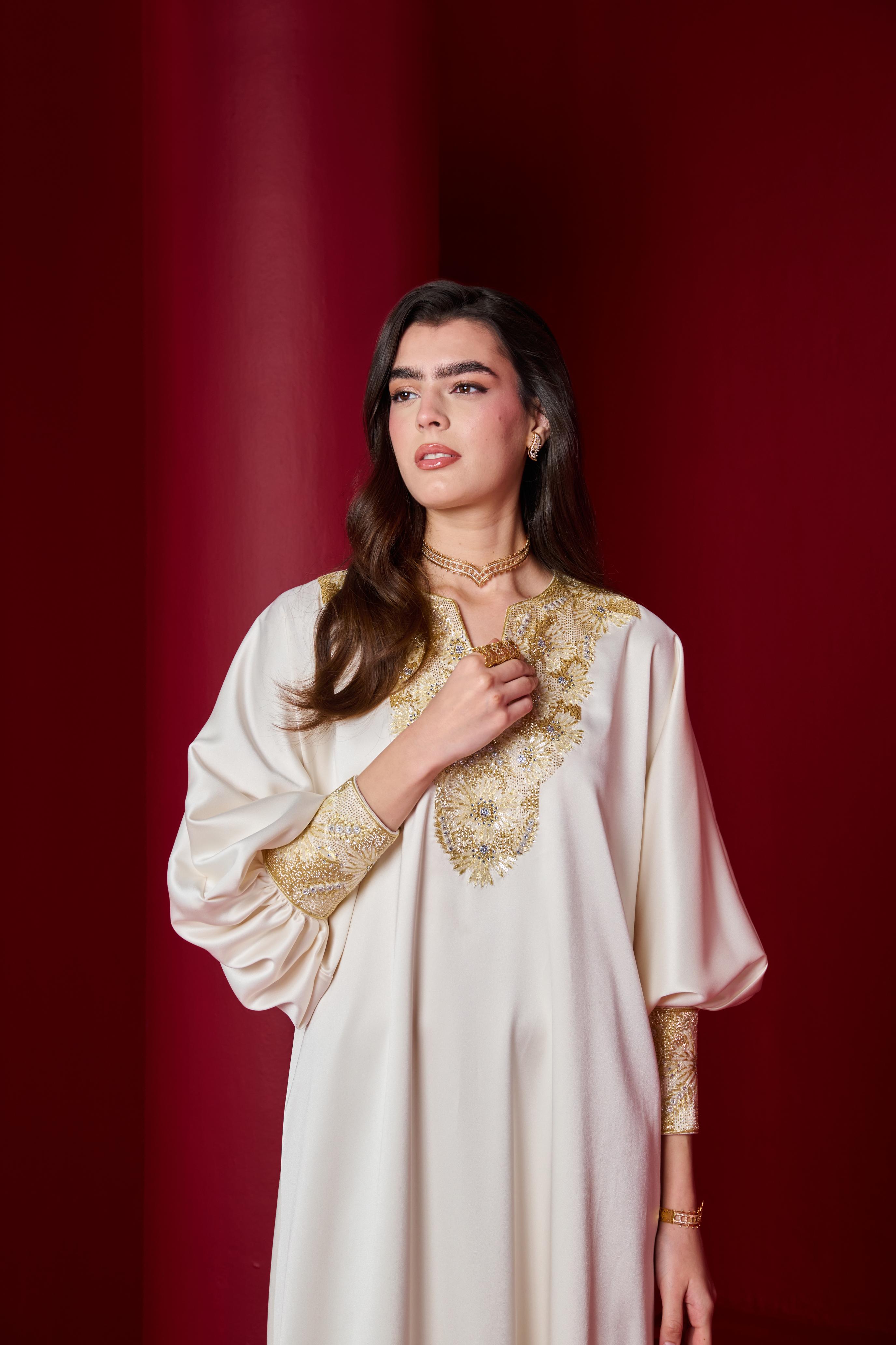 Madeya Kaftan  Off White